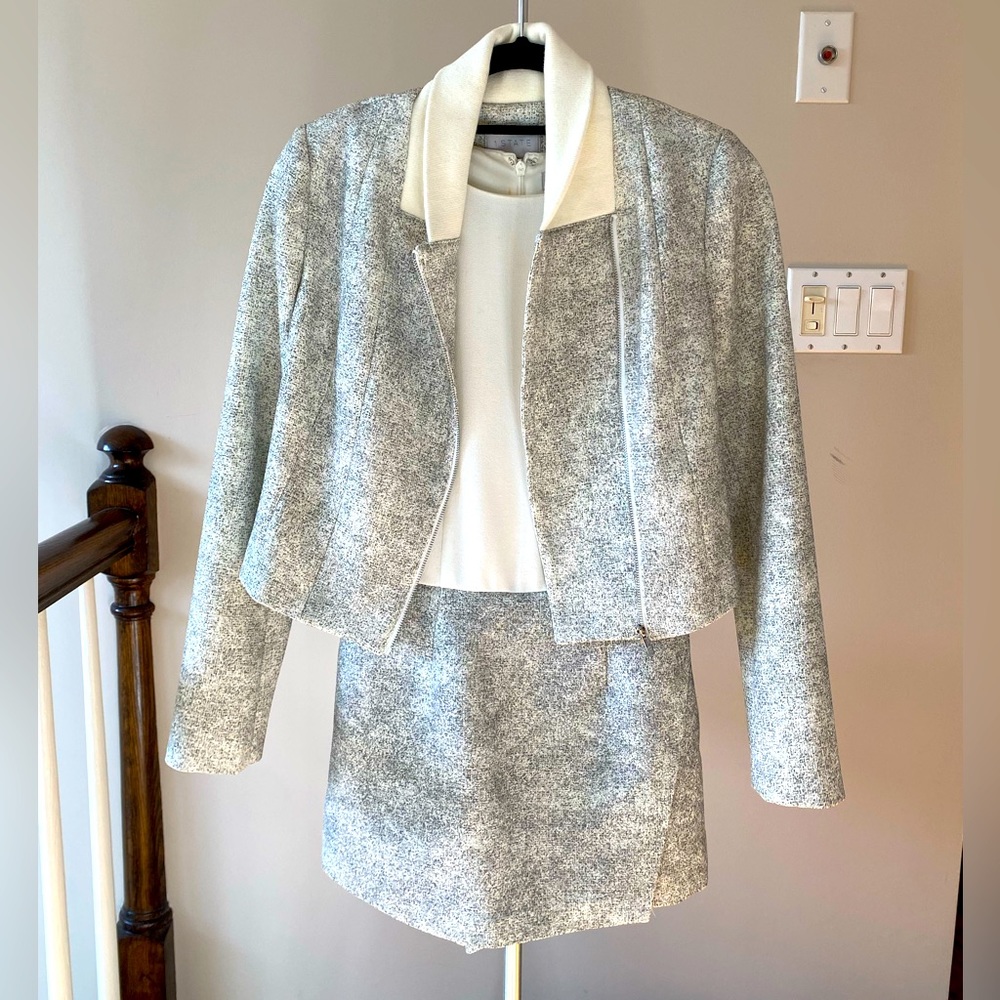 1.State Matching Skort Romper and Blazer Two-Piece Set
